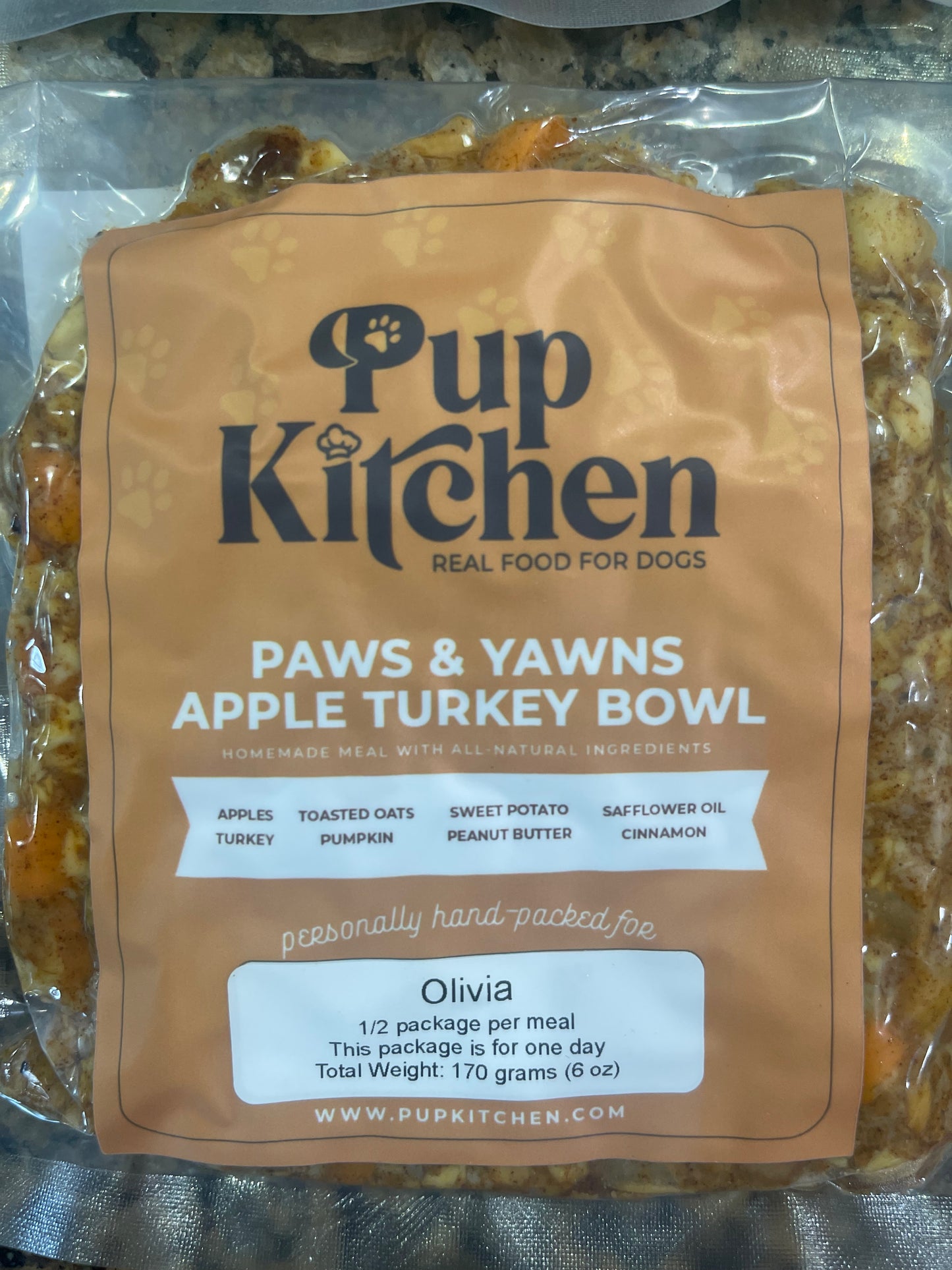 Paws & Yawns Apple Turkey Bowl