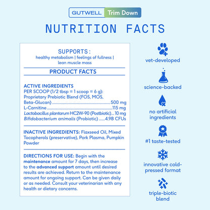 Native Pet GutWell Trim Down, Weight Management & Metabolic