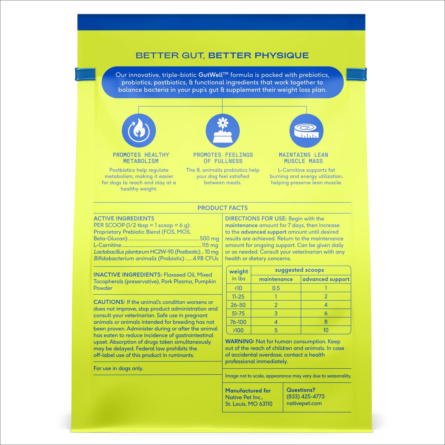 Native Pet GutWell Trim Down, Weight Management & Metabolic