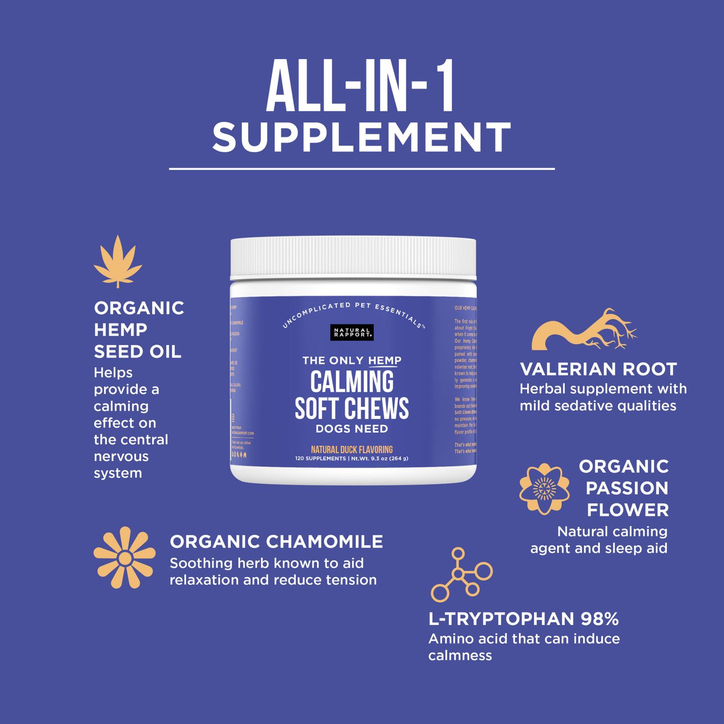 Natural Rapport - The Only Hemp Calming Soft Chews Dogs Need