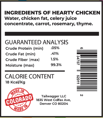 Tailwagger Dog Beer - Tailwagger Hearty Chicken Bone Broth