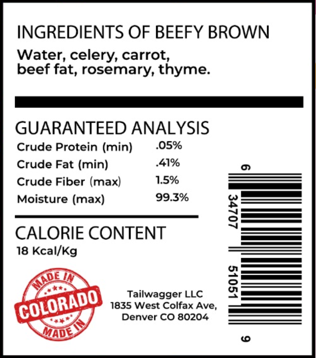 Tailwagger Dog Beer - Tailwagger Savory Beef Bone Broth