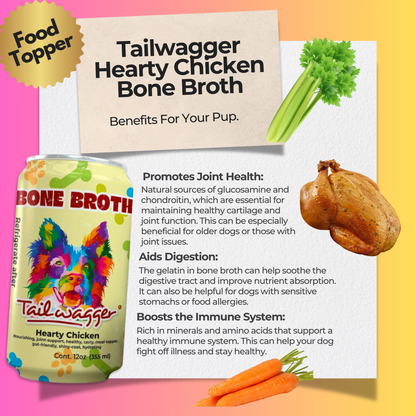 Tailwagger Dog Beer - Tailwagger Hearty Chicken Bone Broth
